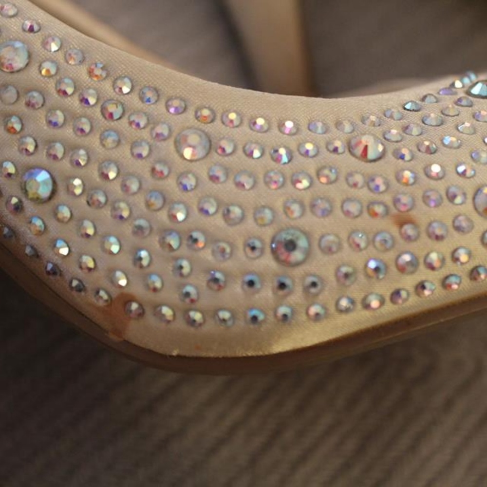 Gold Rhinestone Pumps - Picture 5 of 5